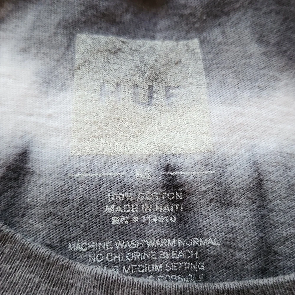 HUF Worldwide Black/White Tie Dye Tee Size M - Picture 4 of 4